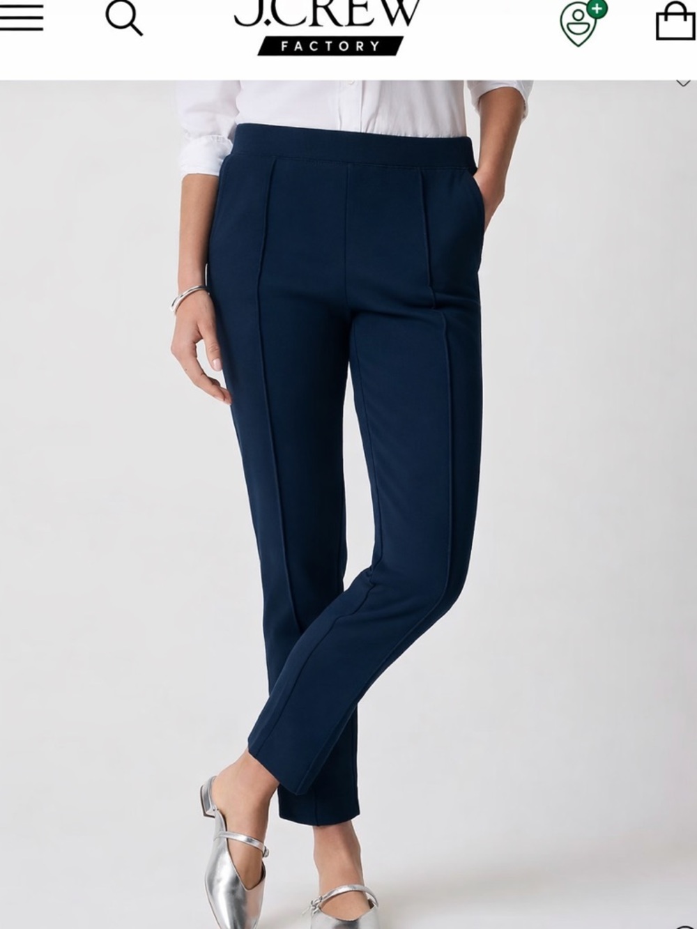 J. Crew Factory Deep Green Ponte Ankle Pants